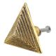 Triangular Pyramid Antique Golden Aluminium Cabinet Knob